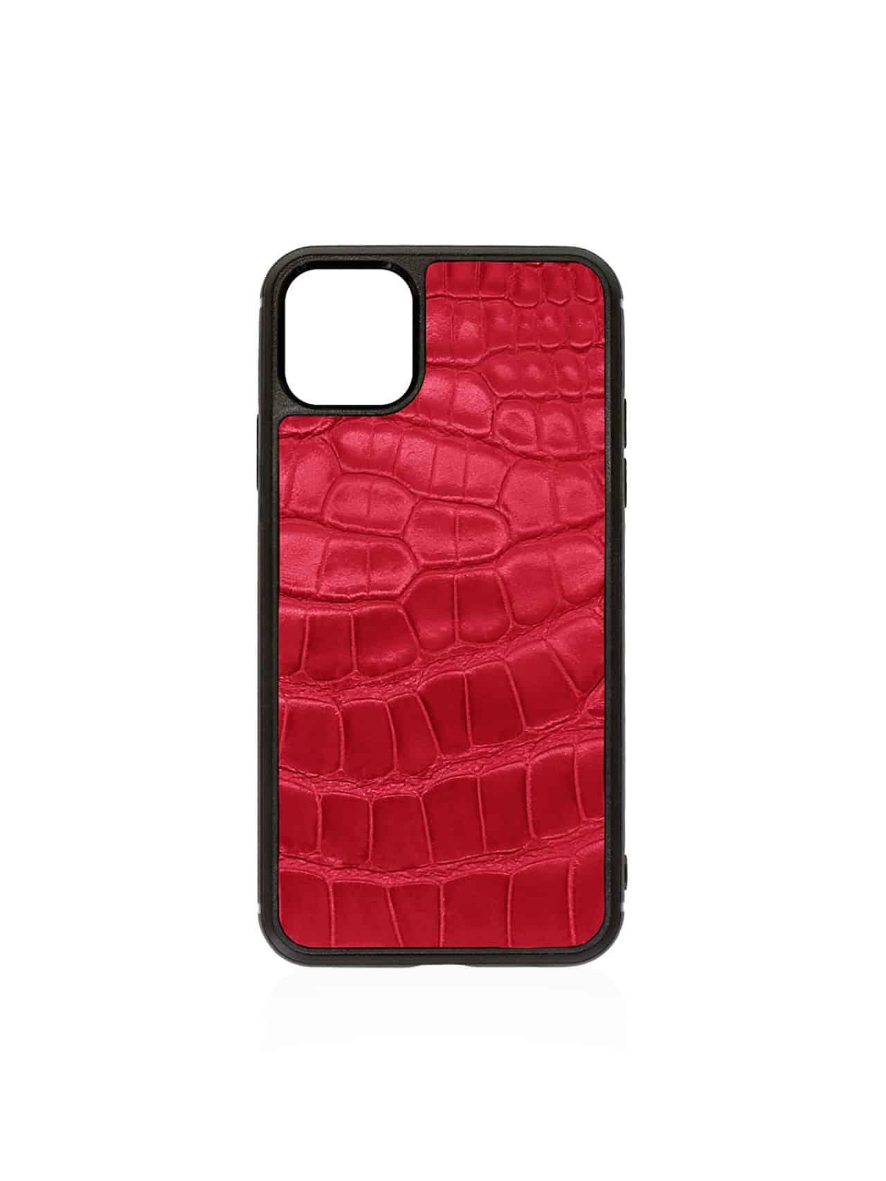 Iphone case crocodile red shiny