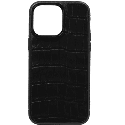 étui pour iphone noir 14 pro max alligator