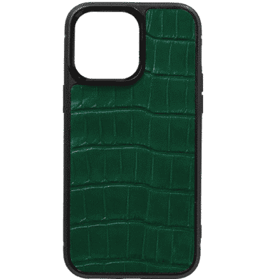 étui iphone vert 14 pro max alligator