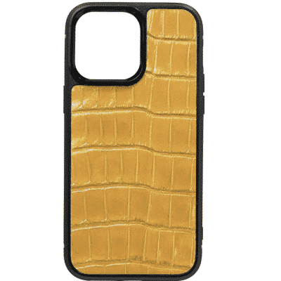 étui pour iphone jaune 14 pro max alligator