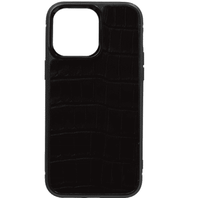 étui pour iphone noir 14 pro max alligator