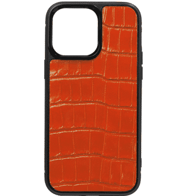 étui pour iphone 14 pro max alligator orange
