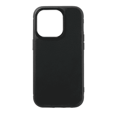 coque iphone 14 cuir veau noir