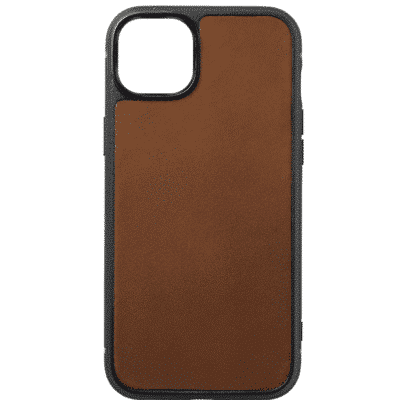 coque iphone 14 cuir veau marron