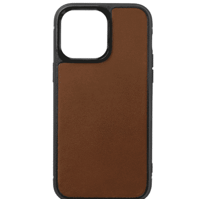 coque iphone 14 cuir veau marron