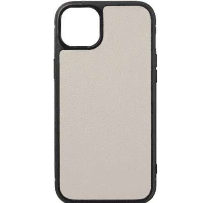 coque iphone 14 cuir veau blanc