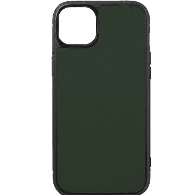 coque iphone 14 cuir veau vert