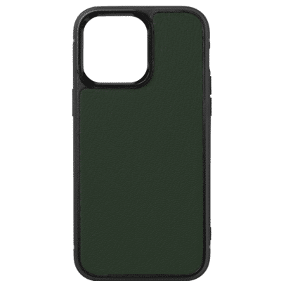 coque iphone 14 cuir veau vert