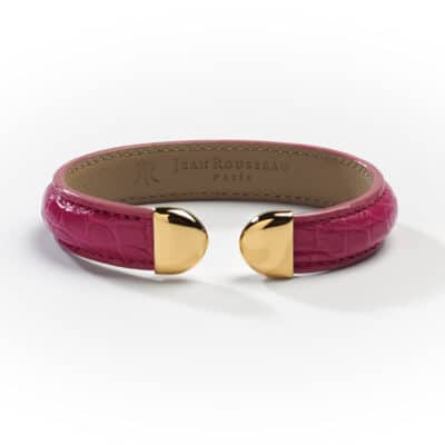 neptune bracelet leather pink gold woman