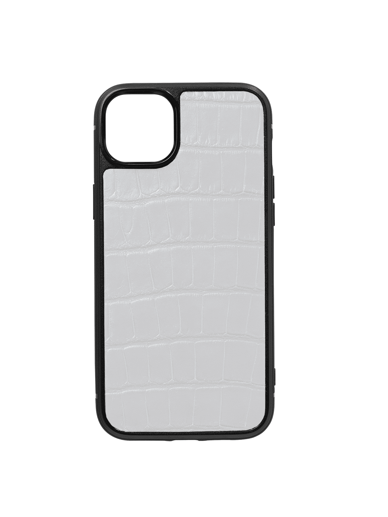 iphone case 14 leather crocodile white