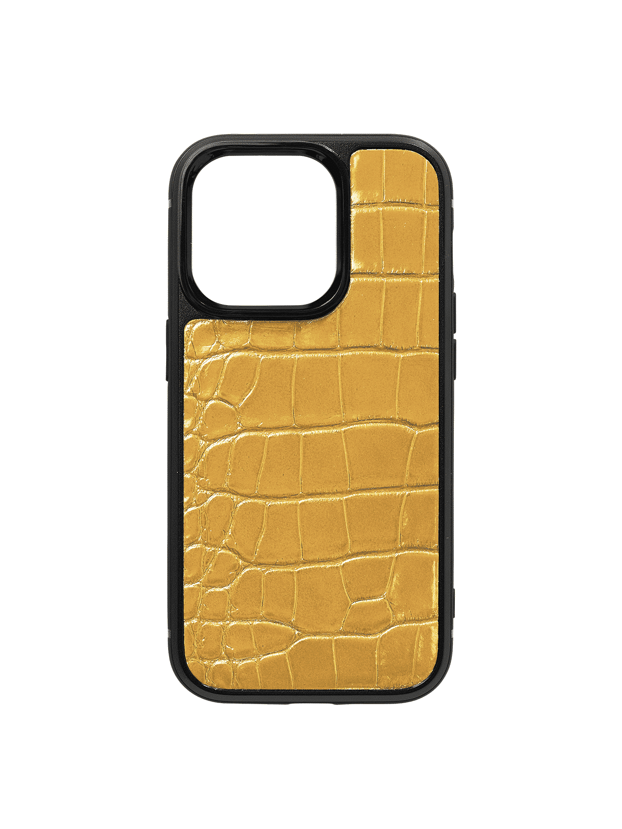 iphone case 14 leather alligator yellow