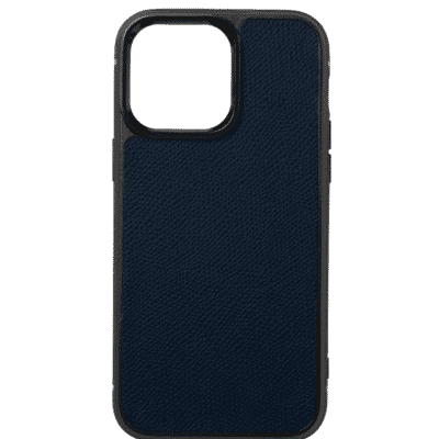 coque iphone 14 cuir veau bleu