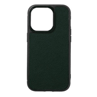 coque iphone 14 cuir veau vert