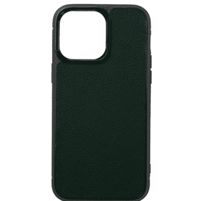 coque iphone 14 cuir veau noir