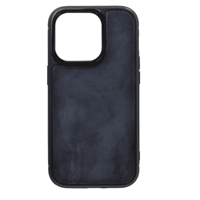 coque iphone 14 cuir veau navy