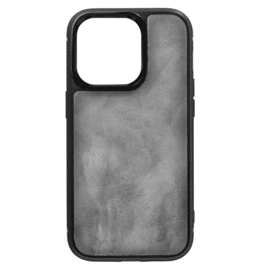 iphone case 14 leather calf light grey