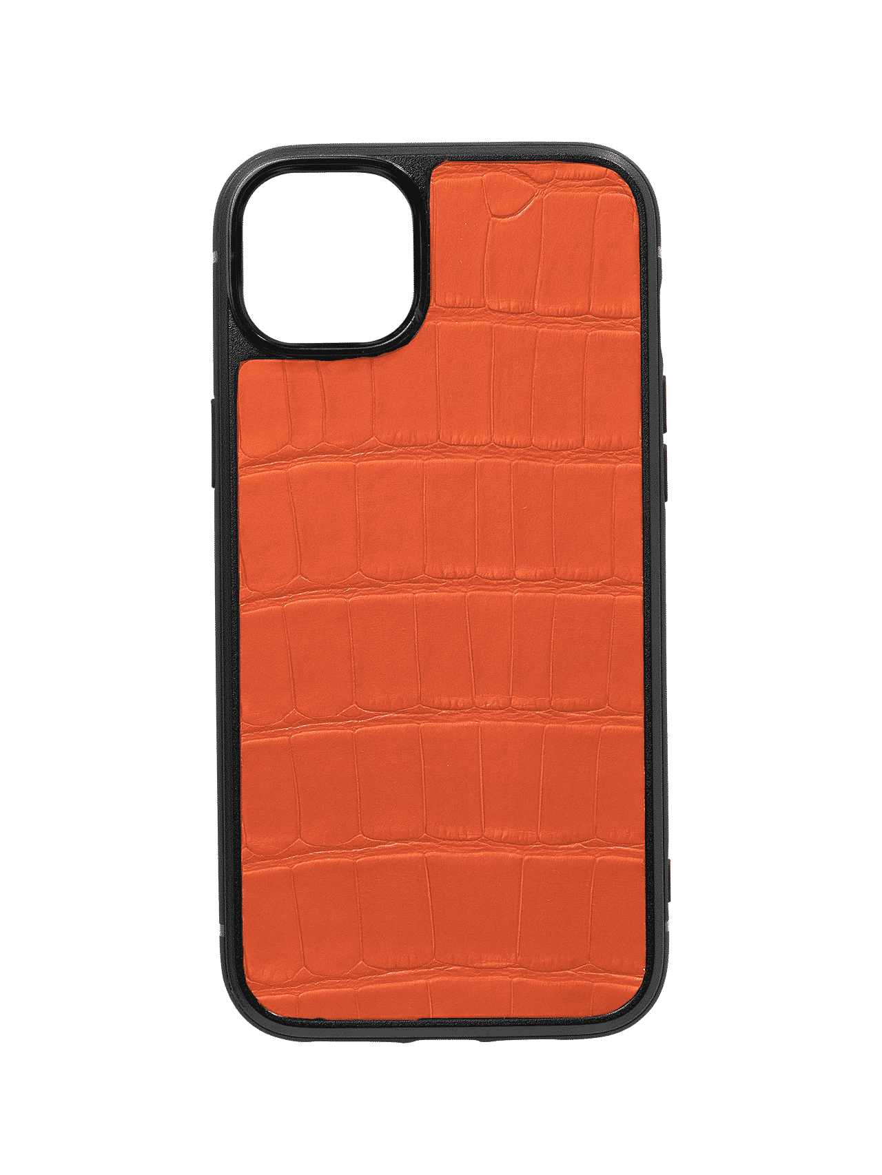 iphone case 14 leather crocodile orange