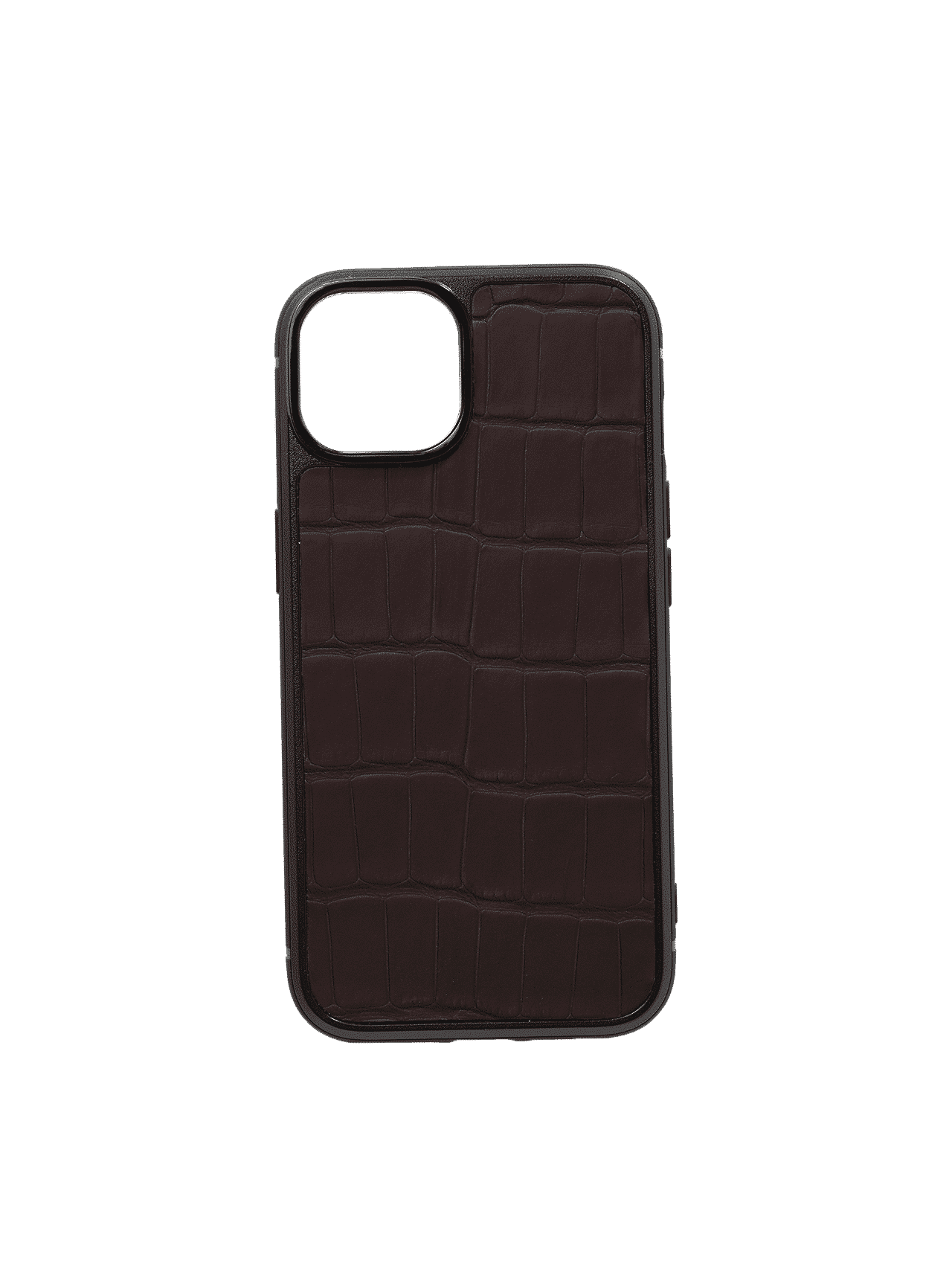 iphone case 14 leather crocodile brown