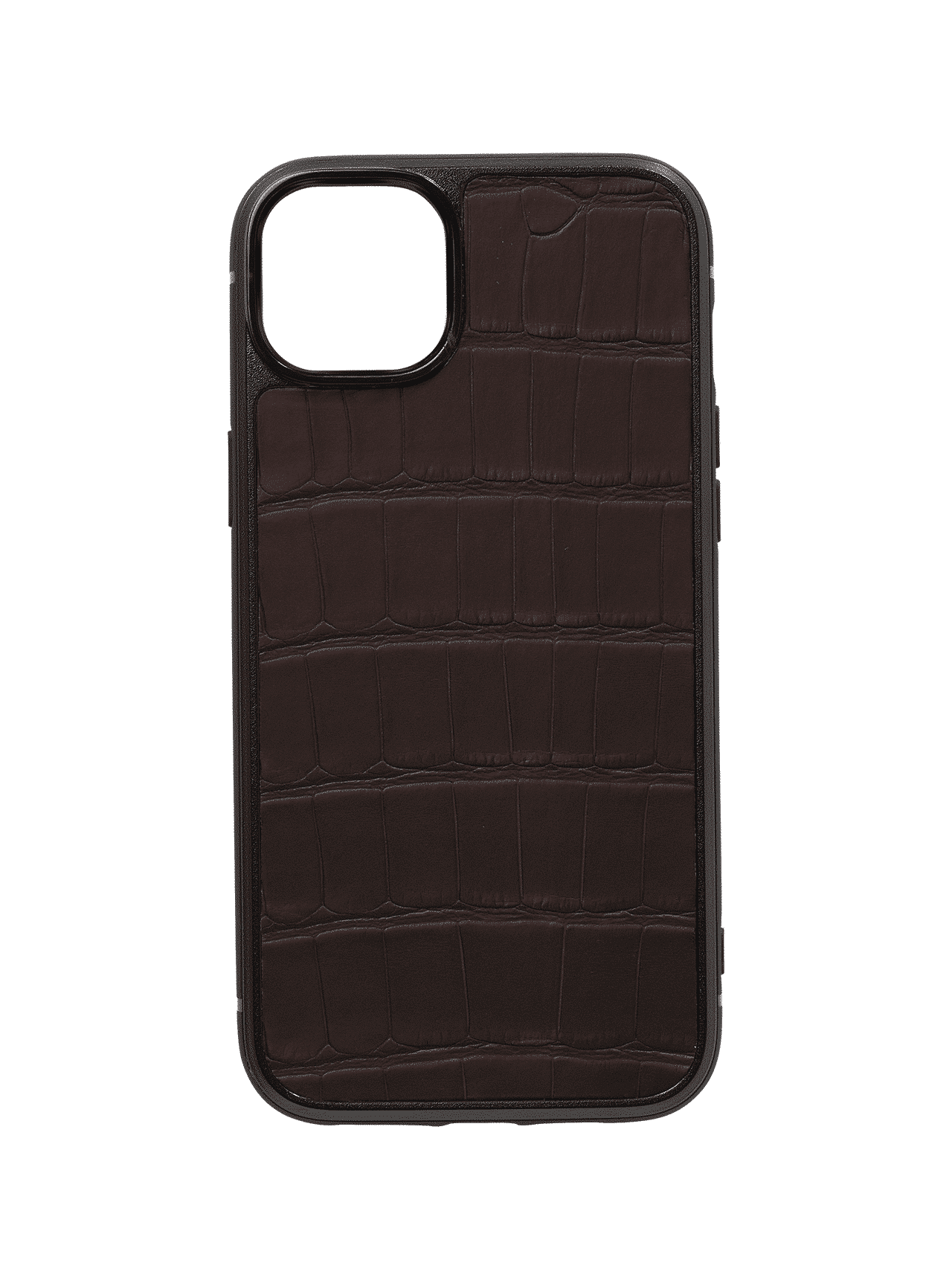 iphone case 14 leather crocodile black