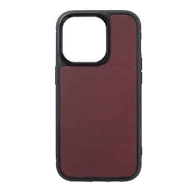 coque iphone 14 cuir veau violet