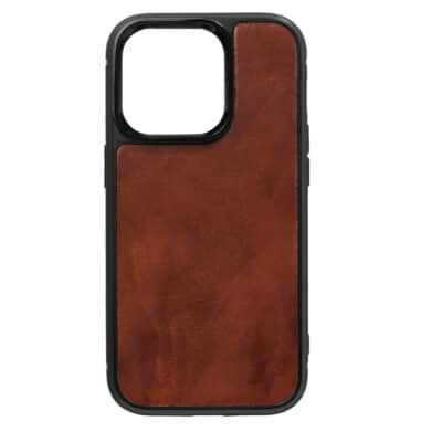 iphone case 14 leather calf light brown