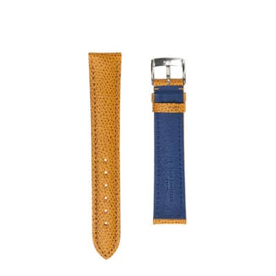jean rousseau cuir bracelet or marron bleu