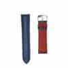 jean rousseau leather strap blue red