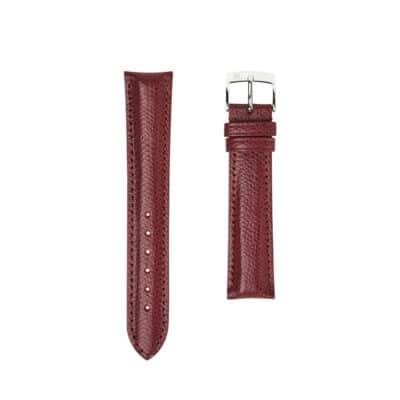 jean rousseau leather strap red black