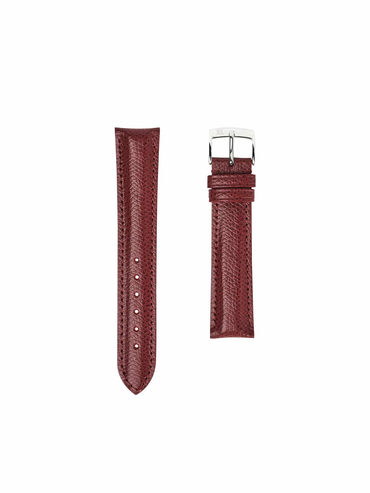 jean rousseau leather strap red black
