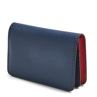 business porte carte crocodile cuir bleu rouge