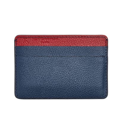 slim porte carte cuir bleu rouge