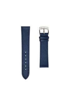 Watch strap blue embossed calf Flat