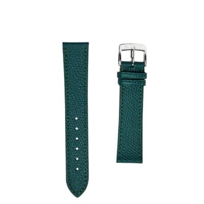 Flat Watch strapEmbossed calfGreen