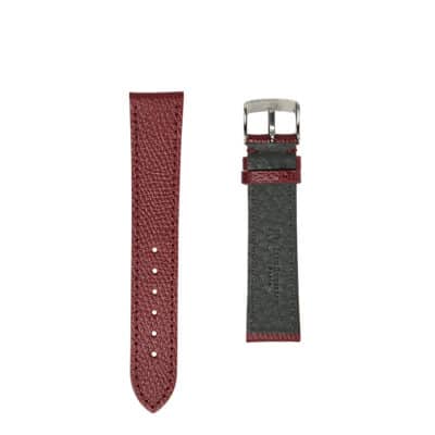 <span class="cat_name">Flat Watch strap</span><br><span class="material_name">Embossed calf</span><br><span class="color_name">Burgundy</span>