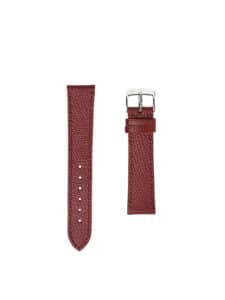 Watch strap burgundy embossed calf Flat