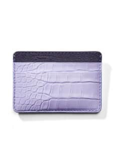 "Essentiel" slim cardholder light purple semi matte alligator