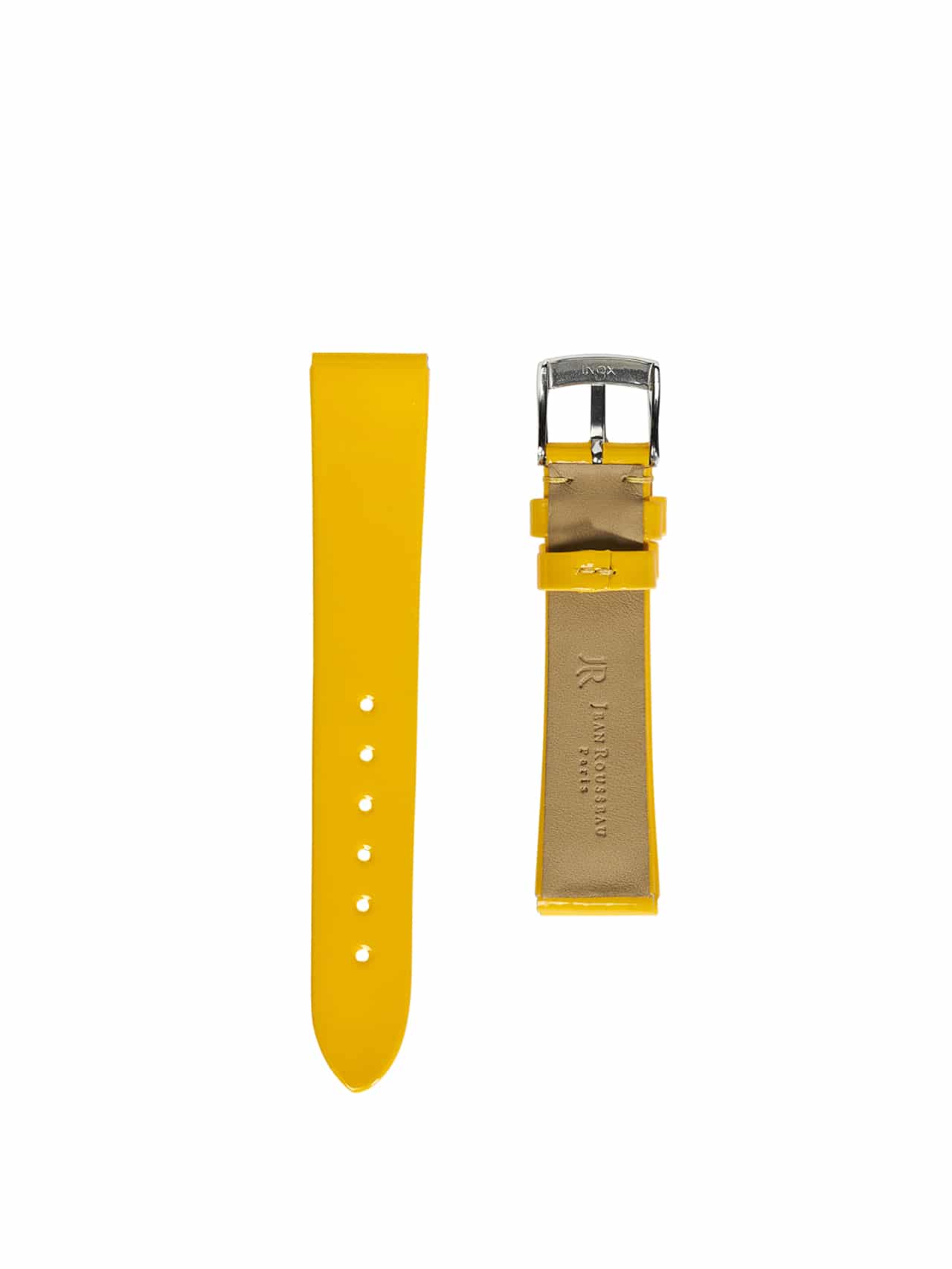 watch strap yellow varnished jean rousseau