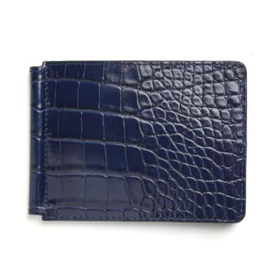 billfold wallet blue jean rousseau crocodile