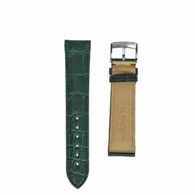 bracelet montre vert crocodile jean rousseau