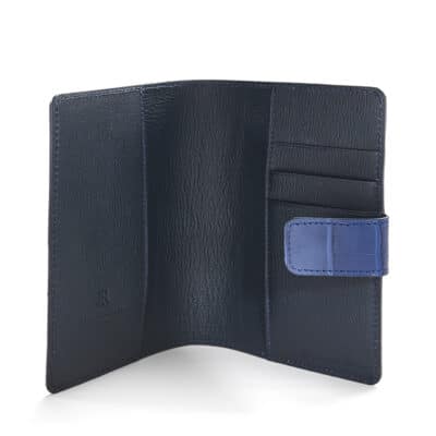 Couverture d’agenda alligator semi-mat bleu marine