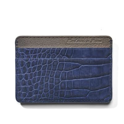 slim cardholder blue jean rousseau leather