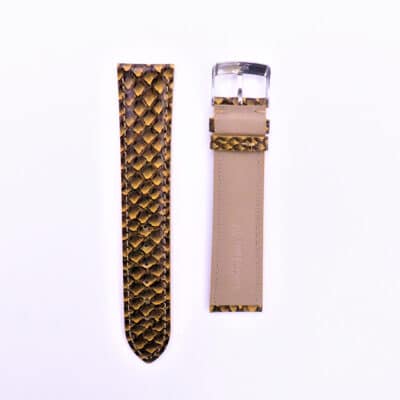 Watch strap salmon yellow luxury horology