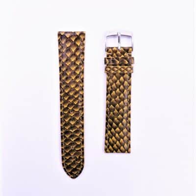 Watch strap salmon yellow luxury horology