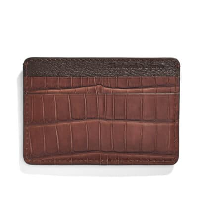 leather good brown semi matte alligator