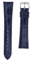 watch strap midnight blue shiny alligator