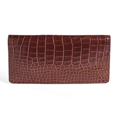 XL wallet brown and gold exception alligator