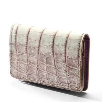 leather good lumières business cardholder pink