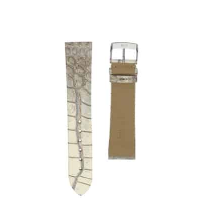 <span class="cat_name">Classic Watch strap</span><br><span class="material_name">Crocodile</span><br><span class="color_name">Metallic Silver</span>