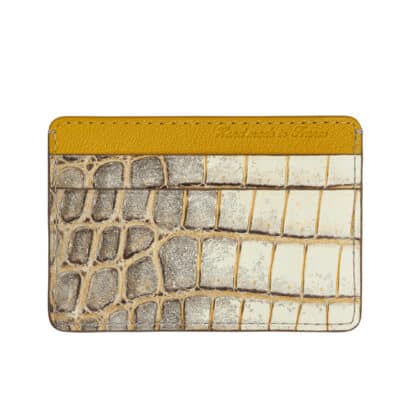 leather good lumières slim cardholder gold