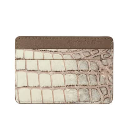 leather good lumières slim cardholder pink gold